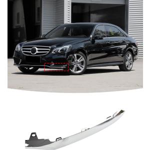 Front Bumper Chrome Trim Molding Compatible with Mercedes Benz E-Class Sedan 2014-2016 W212 E250 E350 E400 E500 E550 (Driver's Side/Left Side: A2128852774)