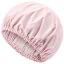 Shower Caps For Women Reusable Waterproof Keeping Hair Dry When Taking a Bath, Pink