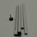 BeBecome Sliding Door Security Bar17-50 inch Adjustable Patio Door Security bar with Rubber Tips Apartment Bedroom Bottom of Door Heavy Duty Interior White