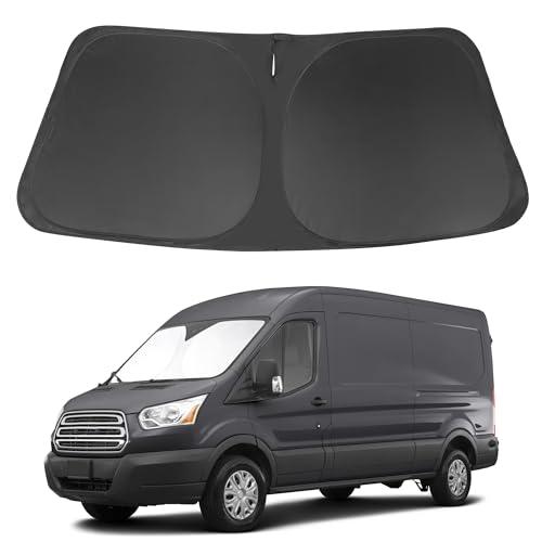 Windshield Sun Shade Custom Fit Ford Transit 2015-2024 2025 2026 Accessories Foldable Sunshade Front Window Shade Protector Keep Your Car Cool