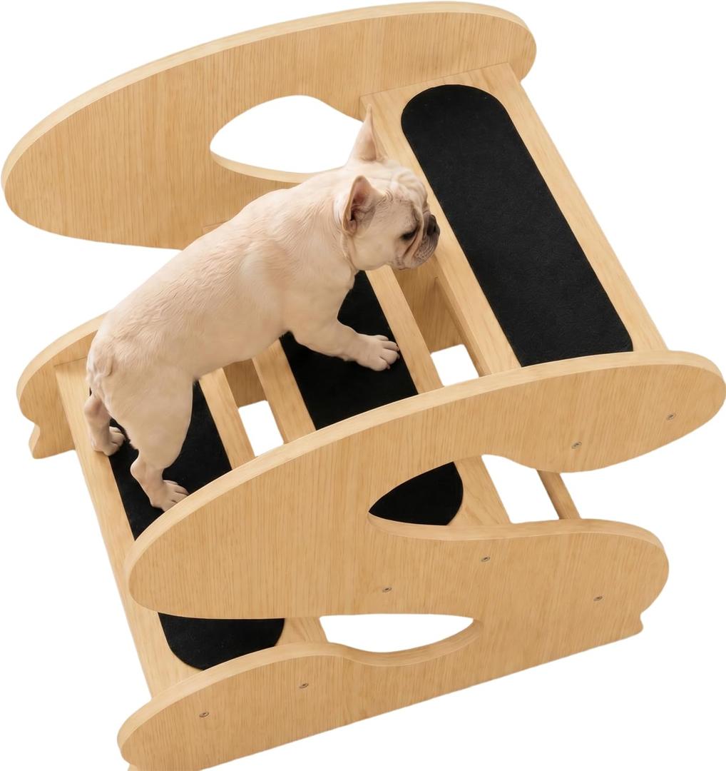 Wood Stairs for Dogs WoodPattern,80lb