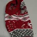 Vehomy Dog Christmas Sweaters Pet Winter Knitwear Xmas Clothes Classic Warm Coats Reindeer Snowflake Argyle Sweater for Kitty Puppy Cat-L