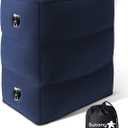 Sunany Inflatable Foot Rest Pillow for Travel, Kids/Adults Airplane Travel Pillow-Adjustable Height Cushions,for Kids to Sleep While Traveling,Suitable for Office, Home and Any TravelBlue (1 Pack)