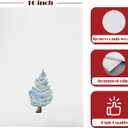 Christmas Tree Kitchen Towels Set - Blue Christmas Tree Hand Towels for Bathroom, Blue Kitchen Bathroom Decor, 16x24 Inches Set of 4