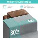 YENING Large Dog Stairs for High Beds - Extra Wide Pet Steps for Large Dogs to Get on Tall Bed 3 Deep Step Cat Ramp for Couch 2 Steps