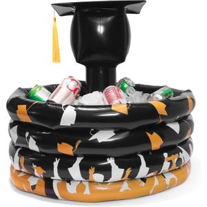 Graduation Inflatable Cooler - 2025 Grad Party Decorations Supplies Blow Up Cooler - Keeps Up to 72 Drinks Cold - 24" x 28" in - Inflatable Yard Decoration (Graduation)