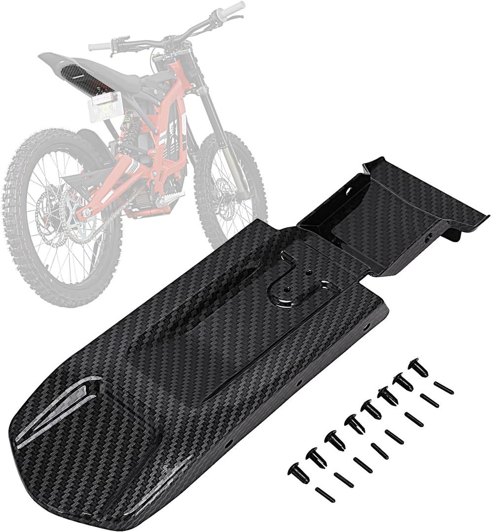 Electric Dirt Bike Rear Fender Inner Plate for Surron LBX Sur Ron Light Bee X/S,Carbon Fiber Texture,PP Material