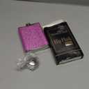 Hip Flask 8oz for Women/Men, Minimalist Hip Flask Portable Whiskey Flask Leak Proof Pocket Hips Flask for Climbing Camping Barbecue Bar Party Drinker (Purple)