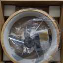 20'' Low Profile Ceiling Fans with Lights Modern Flush Mount Wood Ceiling Fan and Remote Dimmable LED