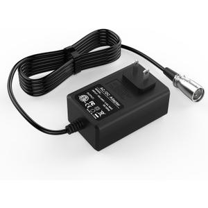 VHBW 24V 2A Mobility Scooter Charger for Pride Mobility, Go-Go Elite Traveller, Jazzy Power Chair, ShopRider, Drive Medical, and More, 3-Pin XLR Connector