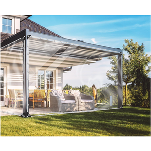 Clear Tarp with Grommets,8x10ft Transparent Heavy Duty Water Resistant Tarp Cover with Reinforced Edge,14Mil Thickened Tear Resistant PVC Vinyl Tarpau