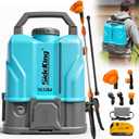 SideKing 3.2 Gallon Battery Powered Backpack Sprayer, 100 PSI Powerful Electric Sprayer Compatible with DeWalt 20V Battery, Max 0.9 GPM, 5 Nozzles & 2 Spray Wands for Lawn, Yard, Weed & Pest Control