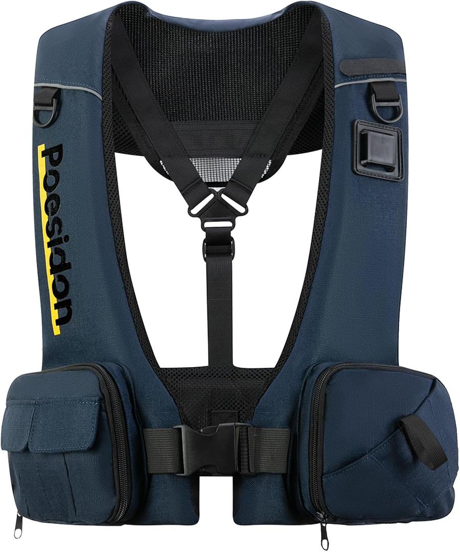 Adjustable Lightweight Breathable Water Safety Life Jacket | Classic Unisex Design | Multi-Functional Dual Storage Pockets | Suitable for Various Water Activities