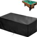 2025 Upgraded FabricSaking 8 Ft Pool Table Cover Waterproof, Heavy Duty Billiard Table Cover Indoor & Outdoor, 102" L x 53" W x 32" H, Black