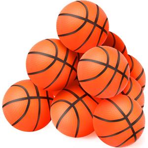 Civaner 20 Pcs Mini Soccer Basketball for Kids 4 Inch Inflatable Rubber Small Basketballs Gifts Toddlers Bouncy Toys Balls for Sports Beach Pool Theme Party Favor(Basketball Style)