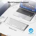 TECKNET Wired Keyboard for MacOS Devices with Dual Interface, Slim Mac Keyboard, Comfortable Ergonomic Typing Angle & Stable Connection for PC/Laptop, Compatible with MacBook, iMac, Mac mini/Pro