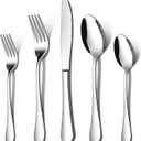 LIANYU 20 Piece Silverware Flatware Cutlery Set, Stainless Steel Utensils Service for 4, Include Knife Fork Spoon, Mirror Polished, Dishwasher Safe