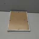 FOREV 8x10 Double Picture Frame Wooden Hinged Photo Frame Definition Glass Stand Vertically on Desktop or Tabletop Distressed White