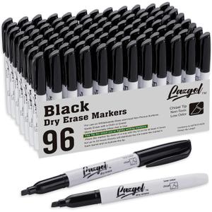 Dry Erase Markers Bulk, 96 Pack Black Dry Erase Markers Chisel Tip, Low Odor Whiteboard Markers for School, Office Supplies, Perfect for Writing on White Board, Mirror,Calender
