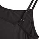 AUHEGN Women's Basic Adjustable Spaghetti Strap Cami Slip Mini Dress (Black, XL)