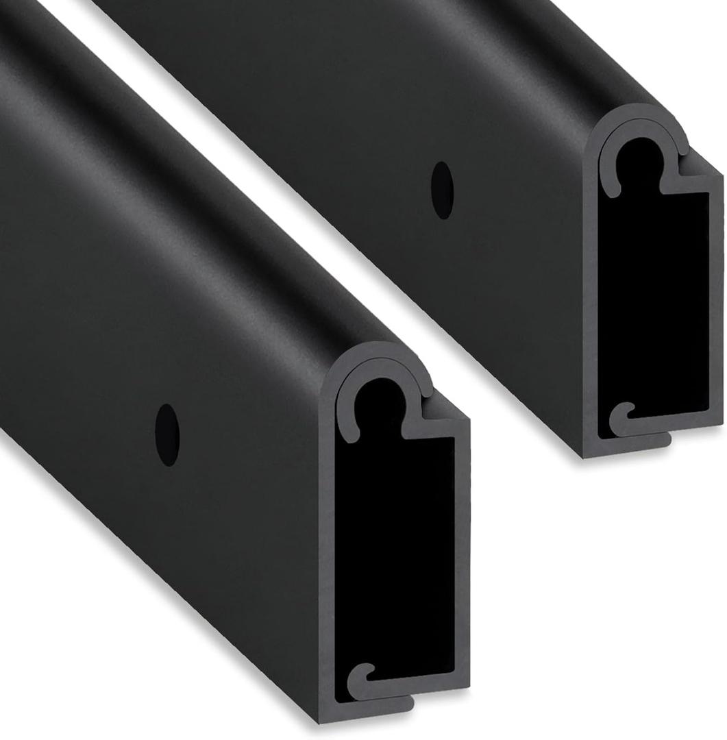 RV Table Mount Bracket Aluminum RV Table Support Trim for Sliding Table Support, RVs Trim for Wall Mount and Camper Tables Side Supports, Smooth Finish 30", Includes Mounting Screws, 2 Pack, Black