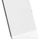 Dazzling Displays Clear Acrylic Slanted Sign Holder 8.5 x 11 - Clear Slanted Picture Frame Holder for Office, Retail, Tradeshow and Home Use (3-Pack)