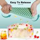 Mini Ice Cube Trays for Freezer, Small Round Ice Cube Molds 104x3 PCS Tiny Pebble balls, Crushed Ice Trays with Lid & Bin, Easy Release Nugget Ice Ball Maker for Chilling Drink, Coffee, and Juice