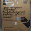 Medline Upright Walker with 5 Dual Wheels, Forearm Walker with Armrests, Height Adjustable, 300lb Weight Capacity, Height Adjustable 46-53", 31" Wide