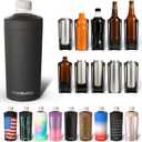 Universal Buddy XL Can Cooler by Frost Buddy - Fits 12-ounce, 16-ounce, 20-ounce, and 24-ounce Cans and Bottles - Keep Your Drinks Refreshingly Chilled for over 12 hours. (Black)