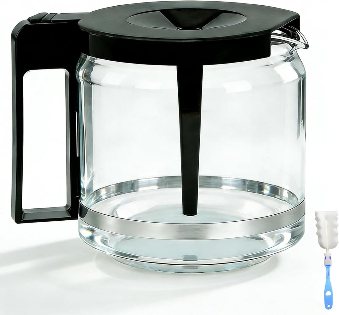 Carafe Replacement for Technivorm 89830 1.25L/40oz Glass Carafe, 10 Cup Carafe Replacement Compatible With Moccamaster KBG/CDG/KBGV Select/CD Series Coffee Machines, Scratch-resistant and durable.