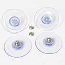 2 x 4pcs Suction Cups 3.4"/85mm Clear PVC Without Hooks Large Sucker Pads with M8 Screws Extra Strong Suction Holder for Cat Window Perch
