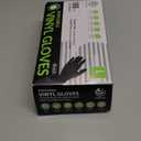 Black Vinyl Gloves, Food Grade Gloves Disposable Latex Free & Powder Free, Guantes for Cleaning Cooking Food Prep (Large)