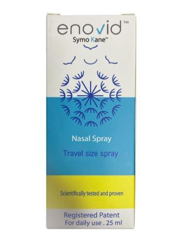 Symo Kane Enovid@ Natural and Revolutionary Protection Nasal Spray - 0.845 fl oz, Great for Daily use Travel Size Spray, Chemical Free, Cruelty-Free, Trusted by Millions Worldwide - Pack of 2 Best Best By: Feb 2025