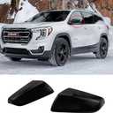 Left Driver Side & Right Passenger Side Exterior Mirror Cap Cover Rearview Mirror Cover Trim Fit for 2018-2023 Chevrolet Equinox/GMC Terrain Replaces 23406417 23406416 (Glossy Black)