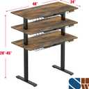 SHW 48-Inch Electric Height Adjustable Standing Desk with Drawer, Memory Preset and Cable Management Tray, Rustic Brown