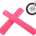 Spoke Skins Spoke Covers: 8-21 inch Rims Protector & Decoration for Dirt Bike | Bike | Bicycle | Wheelchair | Motorcycle - 72Pcs (pink)