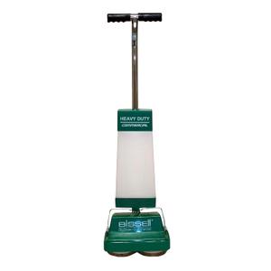 Bissell BigGreen BGFS5000 Portable Two Brush Floor Scrubber & Polisher, Polypropylene, 13"" W x 7"" D x 44"" H, White & Green