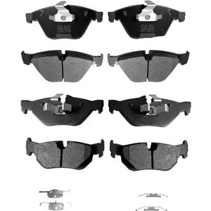 PM Auto Set of 8 Front-Rear Ceramic Brake Pads For 2007-2013 BMW 328I Base
