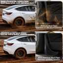 Mud Flaps for Tesla Model Y Juniper Accessories (2025-2026) - Exact Fit No Drill Military-Grade Rugged Durability Mudflaps, Anti-Scratch Low Drag Paint Protection Mud Guards Model Y Juniper Upgraded