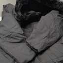 Pefflarge Women's Plus Size Down Coat Parka Jacket | Waterproof, Windproof, Detachable Hood, Thicken for Winter Warmth (2XL, Black)