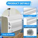 5 Pack Dock Edging Side Gard, 10 Feet Dock Guard with Heavy Wall Sections for Greater Protection – Commercial Grade Double Molded Material (White)