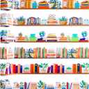 Faccito 98.4 ft Boho Bookshelf Bulletin Board Border Boho Potted Classroom Rolled Bulletin Board Border Trim Sticker for Back to School Library Classroom Office Chalkboard Whiteboard Wall Decoration