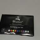 SEISSO Stamping Nail Polish Gels, 12 Colors Stamping Gels 0.25 Fl Oz Soak Off Printed Gel UV Stamp Nail Gel for Nail Stamp Plate Stamper DIY Nail Art Design