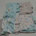 Simple Joys by Carter's Unisex Babies' 8-Piece Towel and Washcloth Set, Multipacks (One Size, Aqua Blue/Grey)