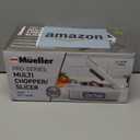 Mueller Pro-Series 10-in-1, 8 Blade Stainless Steel Multi Vegetable Chopper And Mandoline Slicer, Kitchen Accessories and Essentials, Food and Veggie Chopper, Mincer, Dicer, White Sand/Grey