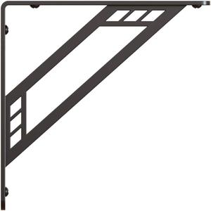 Shelf-Made Richland Decorative Shelf Bracket, Black, 8-inches (500 lbs.)