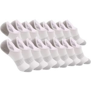 Faustine No Show Socks Ankle Low Cut Socks for Mens, Non Slip, 8 Pairs 16 Pairs (Large-X-Large)