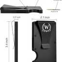 ELEGANTPARK Metal Wallet for Men Initial Monogrammed Gifts for Wedding Birthday Slim Minimalist Money Clip for Men RFID Blocking Engraved Metal Wallets with Money Clip Card Holder Letter W