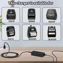 12V Adapter Charger, for Zebra Technologies ZQ510, ZQ500, ZQ520, ZQ600, ZQ610, ZQ620, ZQ630, ZR658, ZR668, QLN320, QLN220, and QLN420 Series Thermal Mobile Printers. FSP048 FSP025 Power Cords.