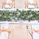 Dolicer 10 Packs 6FT Artificial Eucalyptus Garland, Faux Greenery Garland Hanging Fake Silver Dollar Eucalyptus Leaves Vines for Wedding Backdrop Arch Table Wall Party Home Decor